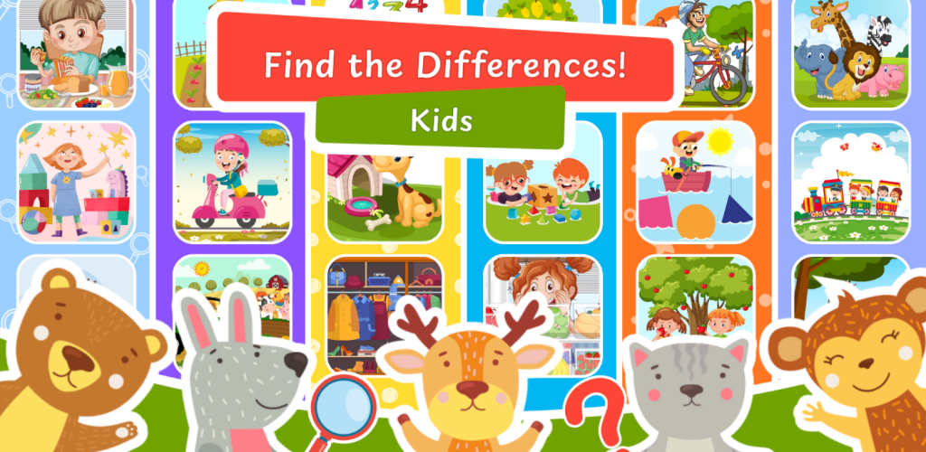 Kids Spot the Difference — Google Play feature graphic