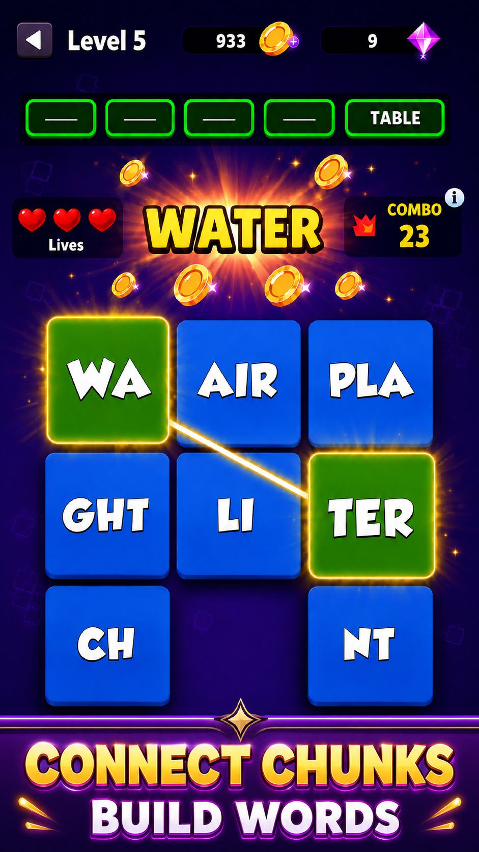 Word Chunks: Brain Puzzle — screenshot 1