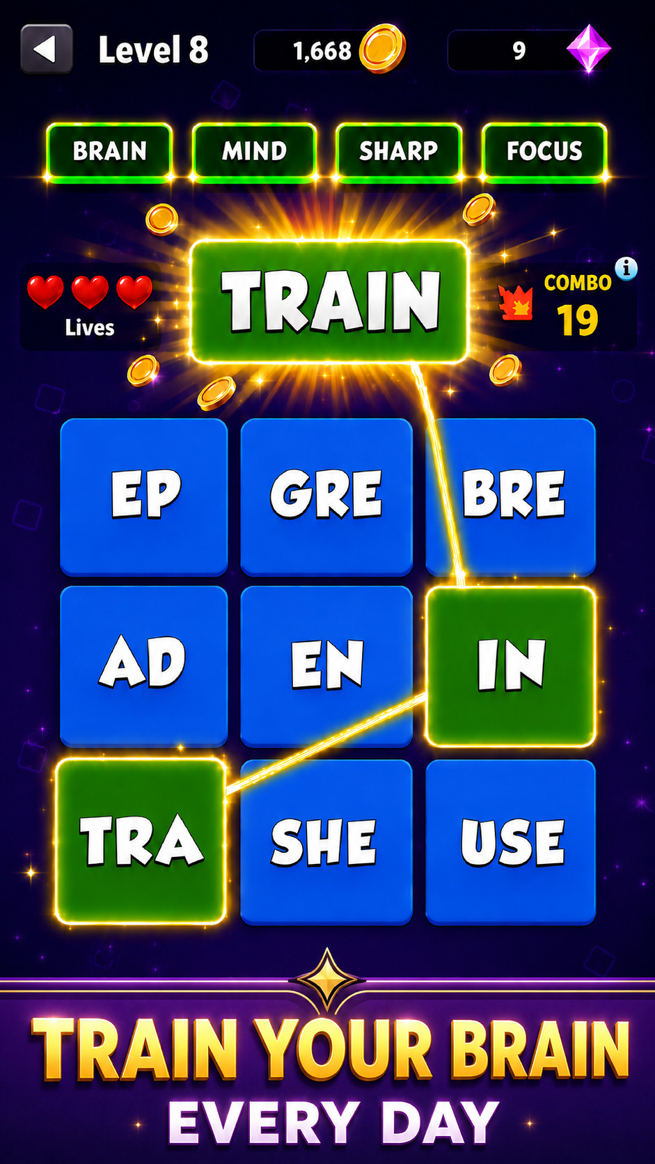 Word Chunks: Brain Puzzle — screenshot 2